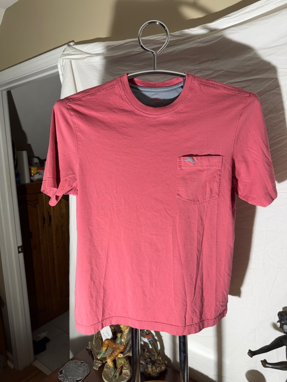 Tommy Bahama Coral Pink Short-Sleeve Pocket Tee